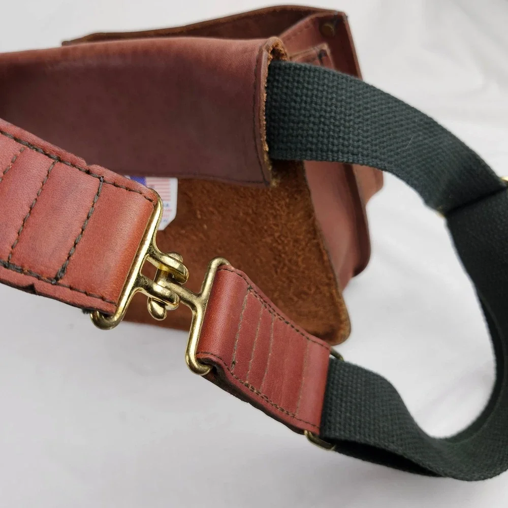 VTG J.W. HULME CO. Leather Shotgun Shell Bag Pouch USA Made Clays Skeet Hunting